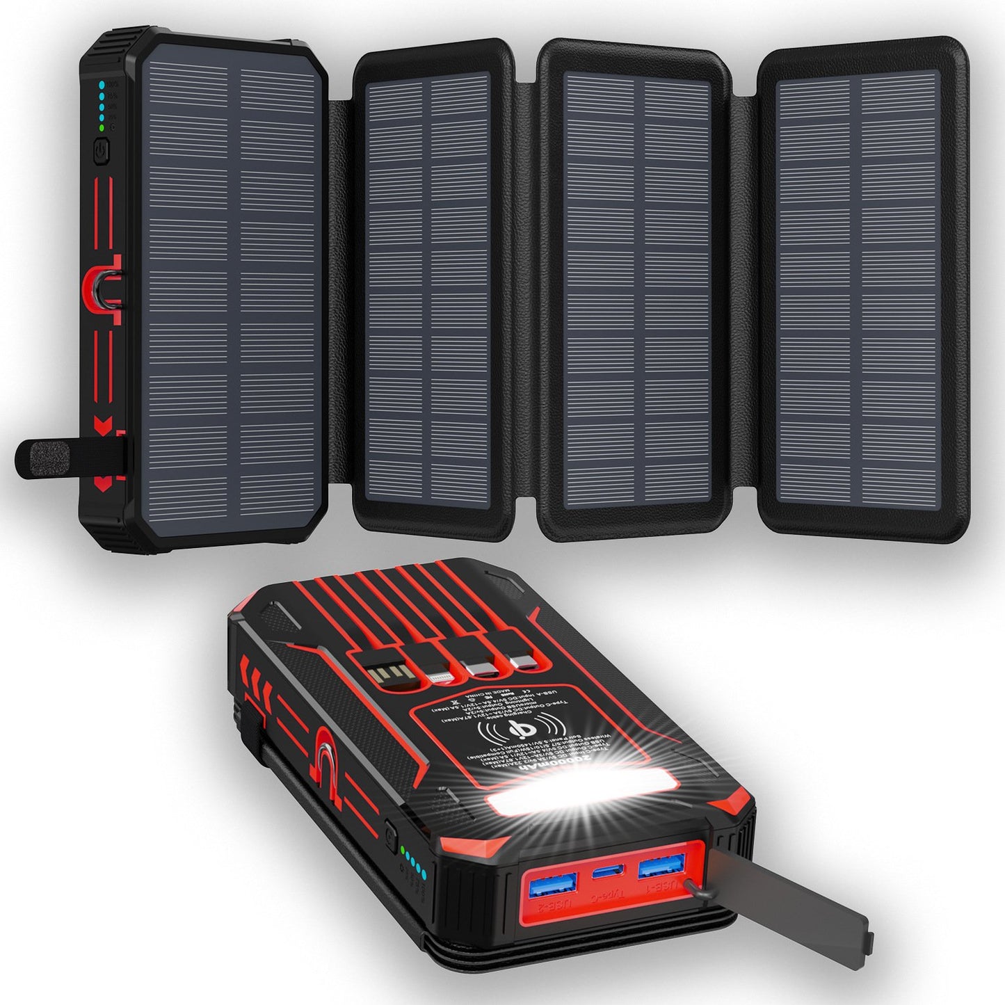Outdoor Foldable Solar Large Capacity Charger Mobile Power Bank(Free Shipping)