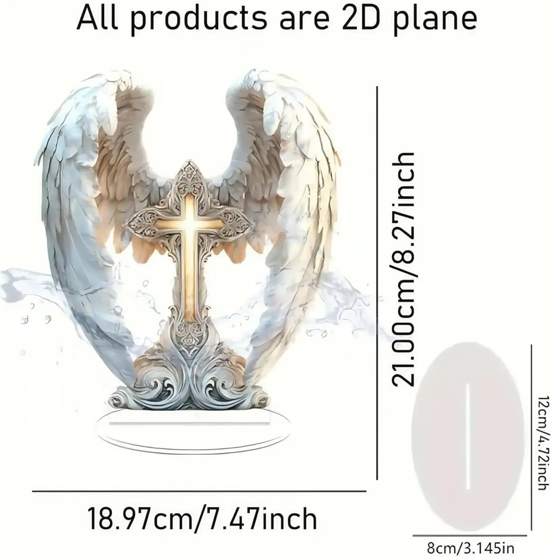 ⭐Gorgeous Angel Wings Cross Decoration