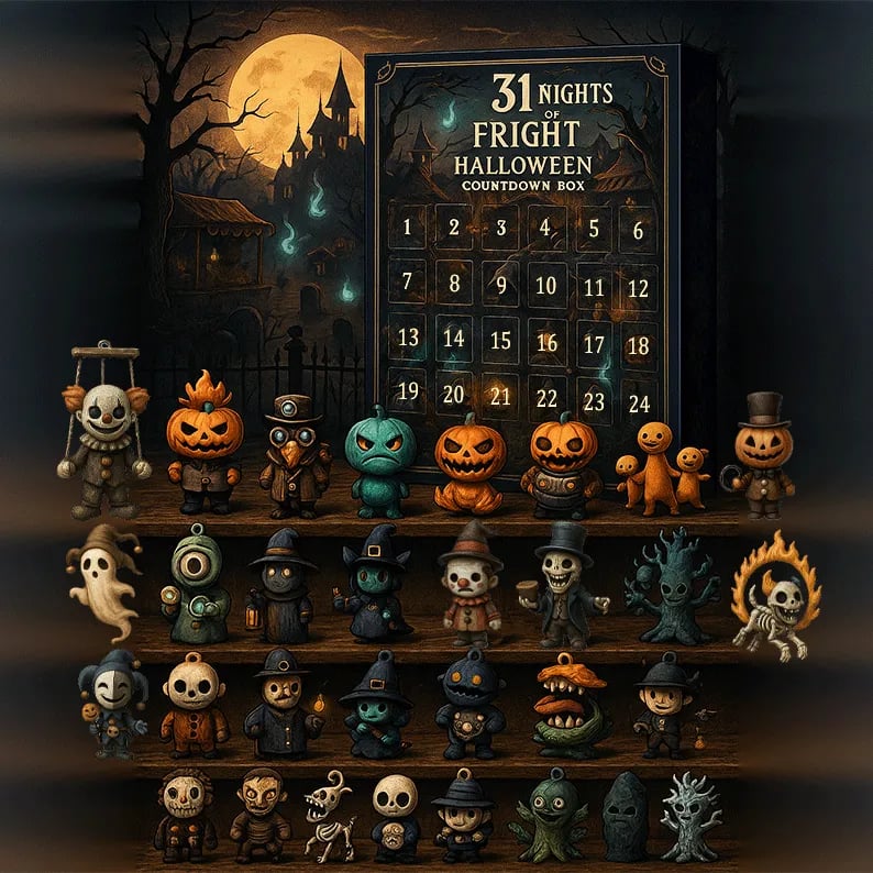 ๐ฅ๐31 Nights of Fright โ Halloween Countdown Box with Figurines
