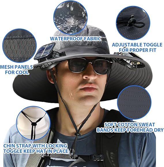 ❤2025 New Ultralight Solar Fan Sun Hat – Lighter Than a Baseball!⚾