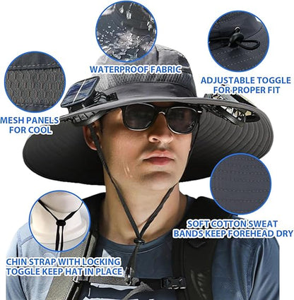 ❤2025 New Ultralight Solar Fan Sun Hat – Lighter Than a Baseball!⚾