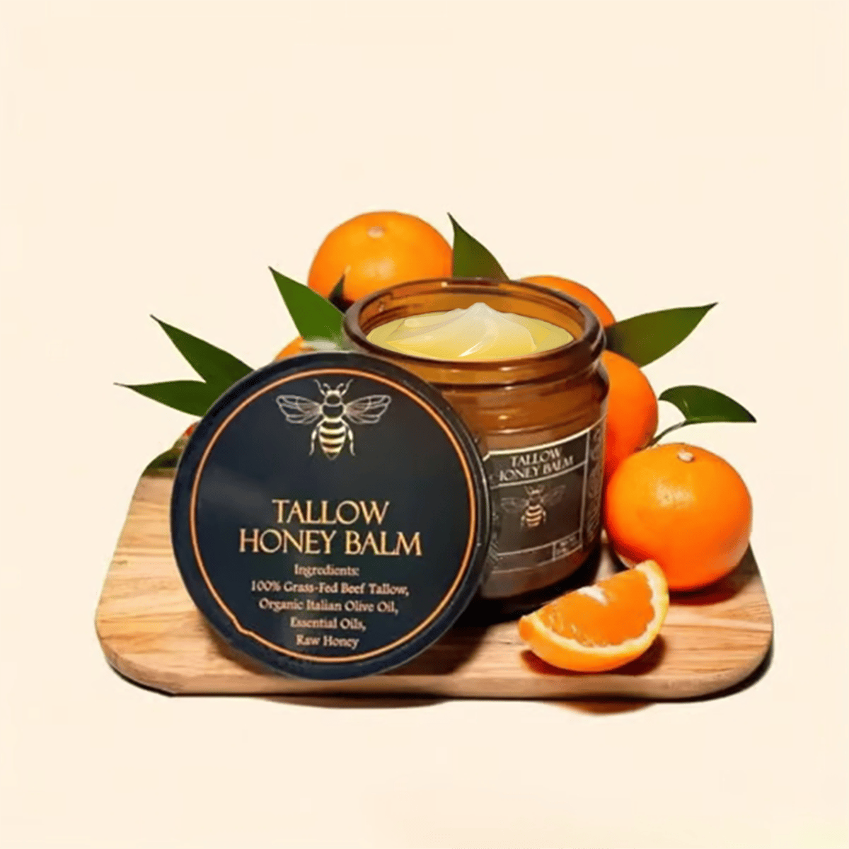 ⏳Organic Grass-Fed Beef Tallow Balm with Raw Honey