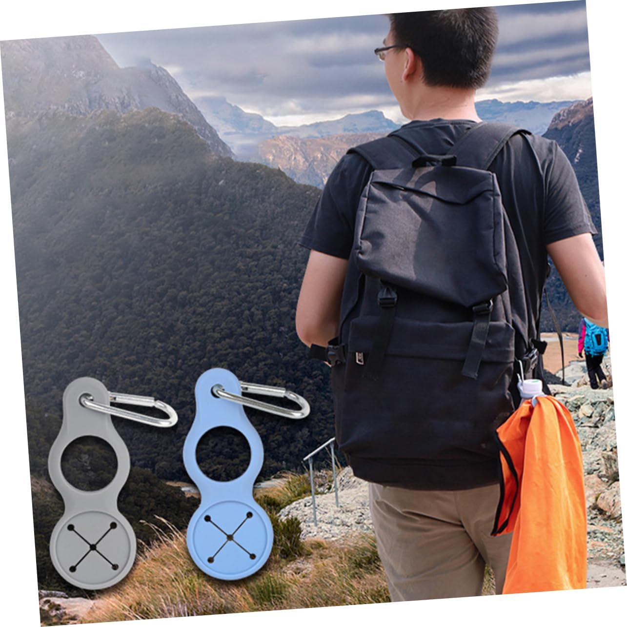 🏆Hot Sale⚡🌟 Silicone Sport Kettle Buckle Outdoor Carabiner Water Bottle Holder