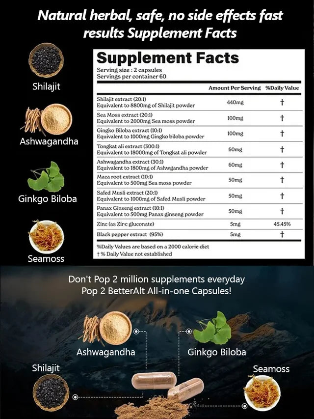 Hot Sale 60 Shilajit Capsules