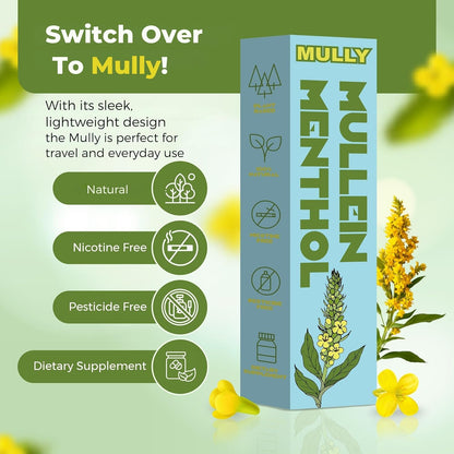 🏆Hot Sale⚡Mullein Herbal Diffuser Pen, Thyme and Menthol, Smoking Alternative, Replace Bad Habit's, Menthol Breathe