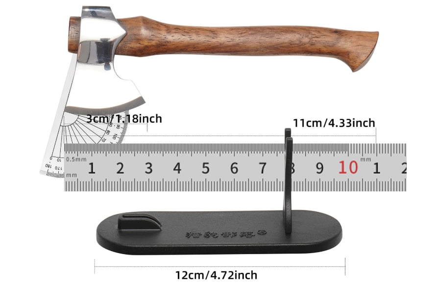 Mini Axe Fixed Blade Hunting Survival Stainless Steel Tactical Knife Home Car Decor