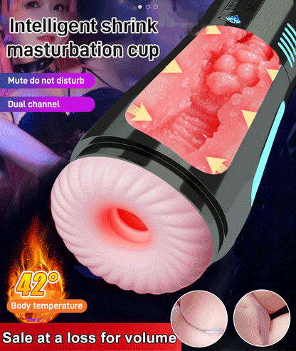 [Free Shipping Confidential Delivery]🔥 Overachiever Pro - Suction, Vibrating & Stroking Masturbator – 18+ Only
