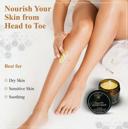 ⏳Organic Grass-Fed Beef Tallow Balm with Raw Honey