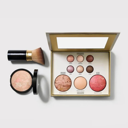 ✈️ Buy 2 Get Free Shipping 🔥 💄Baked Starter Kit (3PC) | Full Face Palette +  Foundation + 🖌️Kabuki Brush