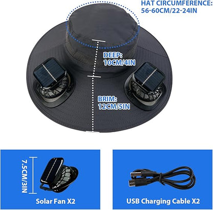 ❤2025 New Ultralight Solar Fan Sun Hat – Lighter Than a Baseball!⚾