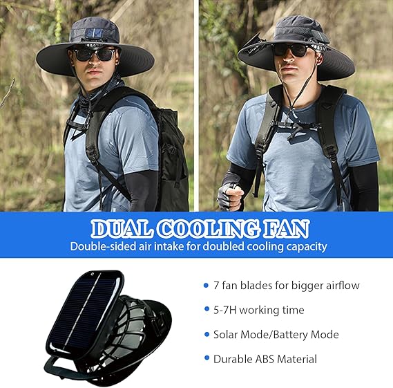 ❤2025 New Ultralight Solar Fan Sun Hat – Lighter Than a Baseball!⚾