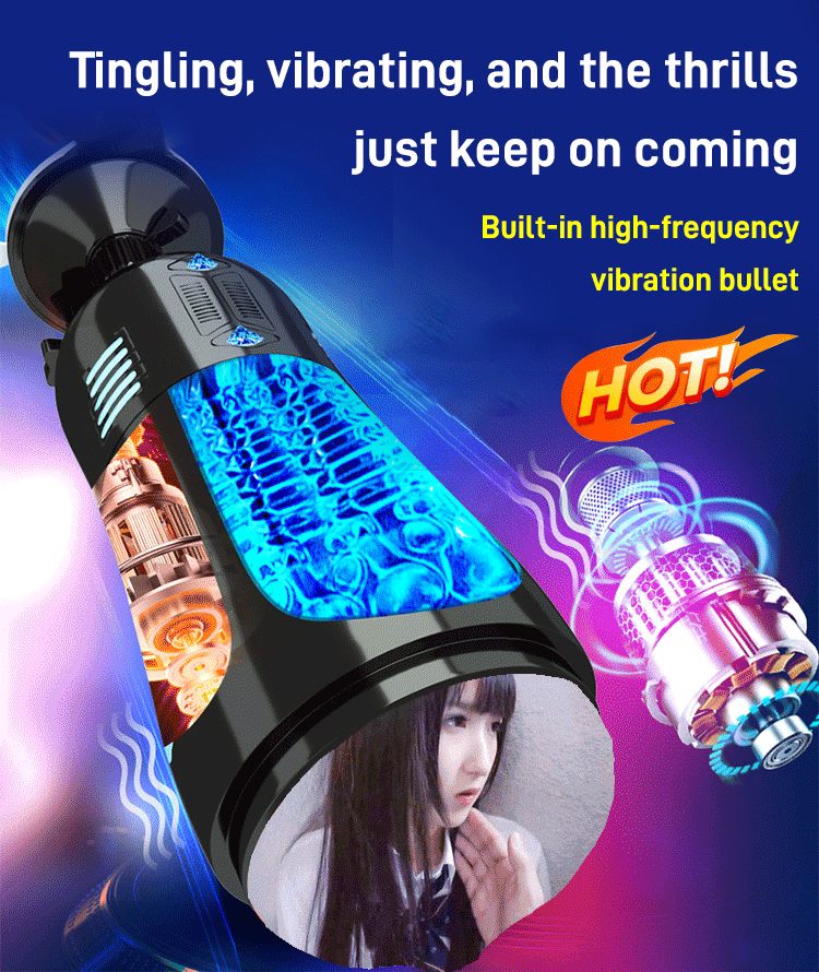 [Free Shipping Confidential Delivery]🔥 Overachiever Pro - Suction, Vibrating & Stroking Masturbator – 18+ Only