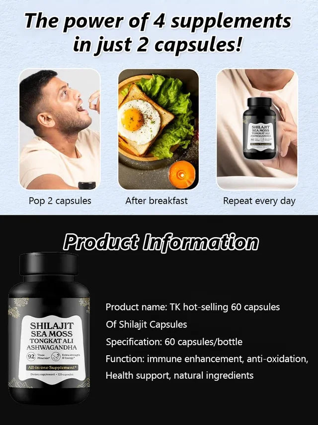 Hot Sale 60 Shilajit Capsules