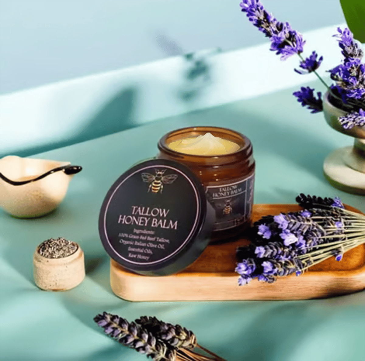 ⏳Organic Grass-Fed Beef Tallow Balm with Raw Honey