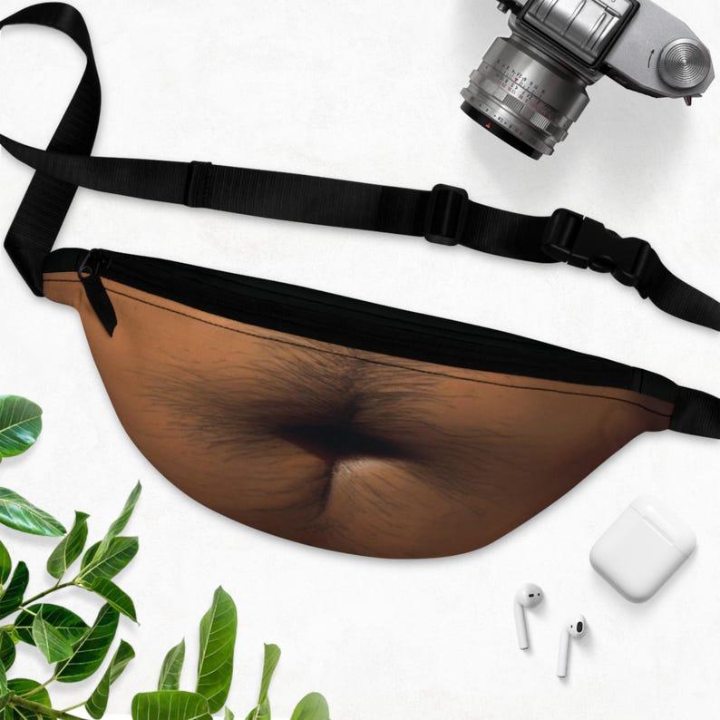 Funny Beer Belly Fanny Pack Bag – Custom Novelty Waist Bag with Realistic Belly Design, Gag Party & Prank Gift for Men & Women